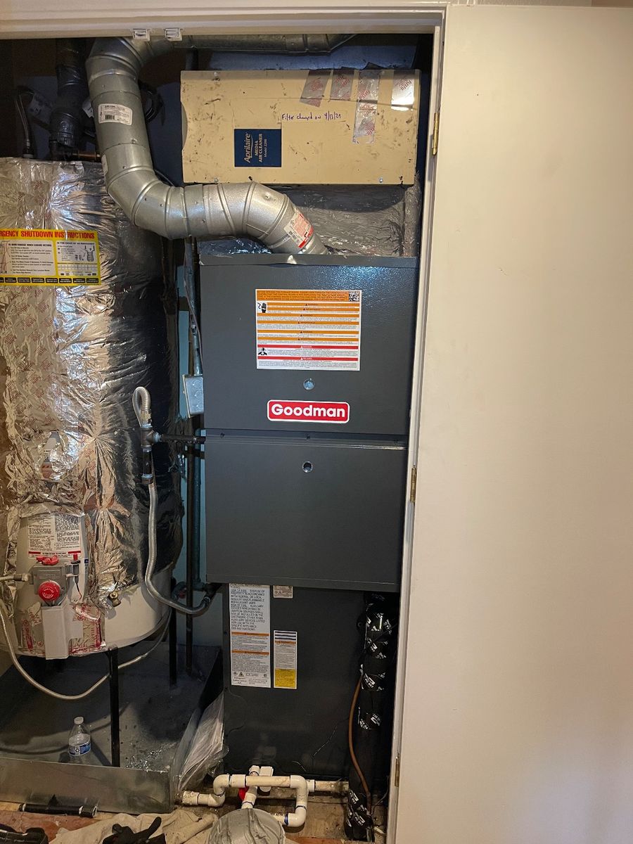 Trophy Club TX HVAC indoor air handler / furnace install